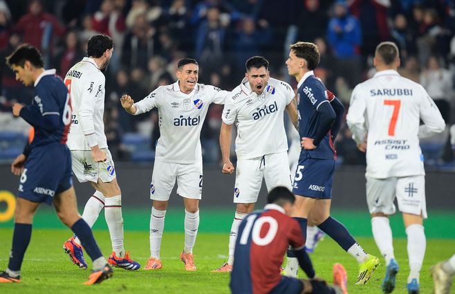 Maxi Gómez celebra el gol de Nacional ante Albion. Foto: FocoUy