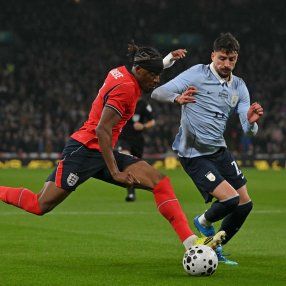 Foto: AFP. Joaquín Piquerez sufrió lesión en el partido ante Inglaterra. Foto: AFP. Joaquín Piquerez sufrió lesión en el partido ante Inglaterra.