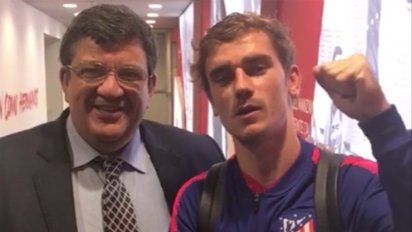 un abracito a todos los manyas, el saludo de griezmann a los hinchas de penarol