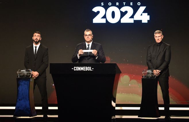 Sorteo de la Copa Libertadores. Foto: AFP