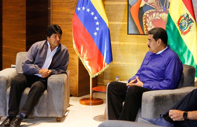 Evo y Maduro en febrero de 2019