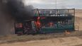 incendio afecto un camion de transporte de pasajeros en cabo polonio cuando llevaba a unas 16 personas