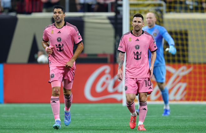 Suarez y Messi en el Inter Miami. Foto: AFP