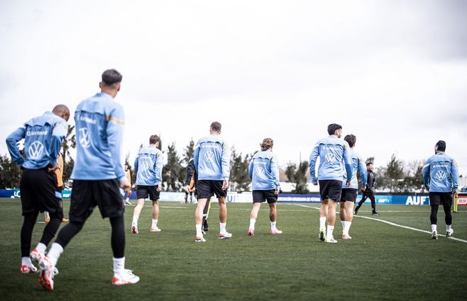Entrenamiento de la Selección Uruguaya. Foto: AUF oficial, Selección Uruguaya.