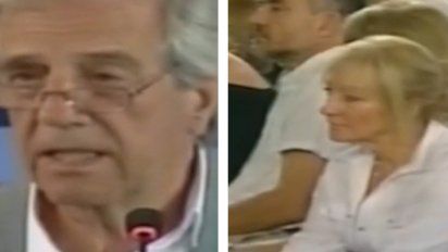 Tabaré Vázquez habla en Durazno. En primera fila, la exministra Carolina Cosse.&nbsp;