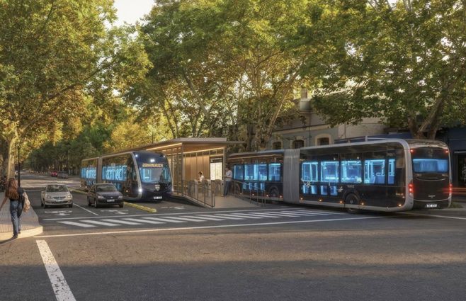 8 de Octubre, vista de Jaime Cibils hacia 18 de Julio.