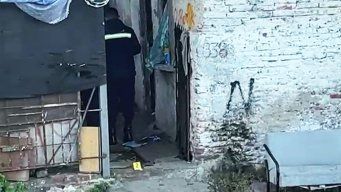 Escena del ataque a tiros, en Capurro.