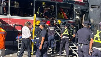 Foto cedida a Subrayado. El choque dejó varias personas lesionadas.