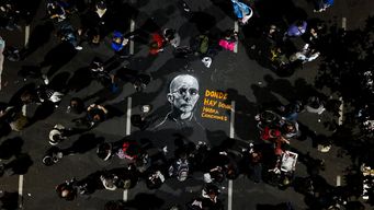 Foto: AFP. Despedida al Indio Solari en Buenos Aires este viernes.