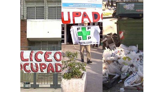 Montevideo sin clases, con menos salud y mucha basura en la calle