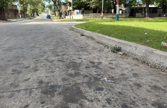 Foto: Mª. Eugenia Scognamiglio, Subrayado. Escena del homicidio en Belvedere.