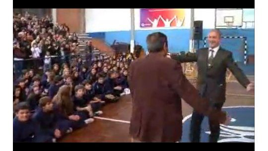 Jura de la Bandera en los Maristas con Ghiggia como puntero