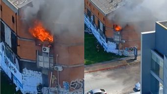 hubo un incendio generalizado en un galpon de la rambla sur, donde ensaya una comparsa