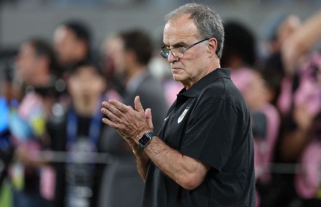 Foto: AFP. Marcelo Bielsa, entrenador de Uruguay.