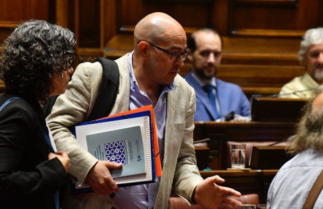 Álvaro Danza en la interpelación. Foto. FocoUy