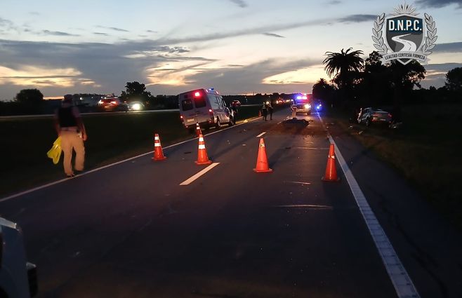 Siniestro en ruta 1. Foto: Policía Caminera