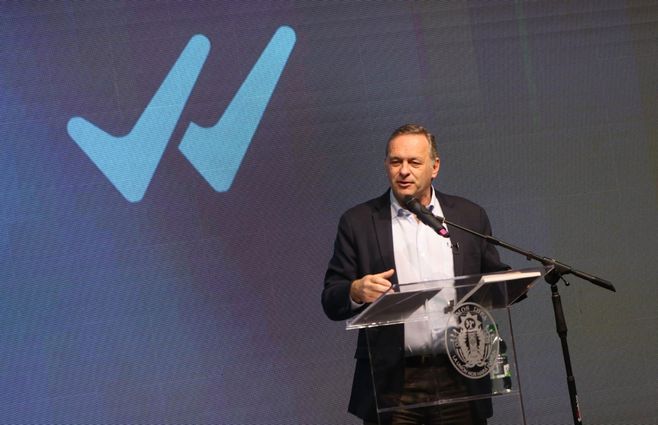 Álvaro Delgado en la Convención Nacional del Partido Nacional. Foto: FocoUy
