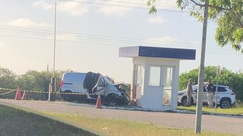 un uruguayo de 61 anos murio tras chocar su camioneta contra una caseta de la aduana brasilena en chui