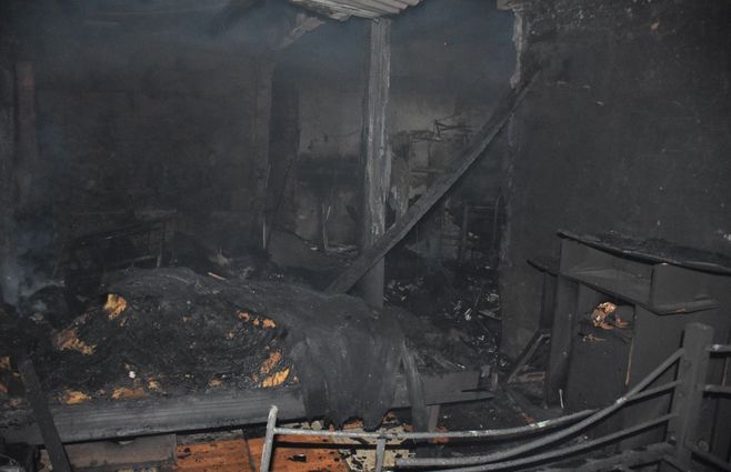 El incendio dejó pérdidas totales en la vivienda.