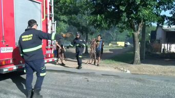 Foto: Subrayado. Incendio en Las Piedras, Canelones.