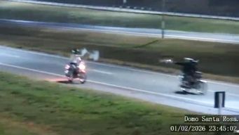 abatido en ruta 1: video muestra el tiroteo entre delincuentes y el policia en intento de rapina