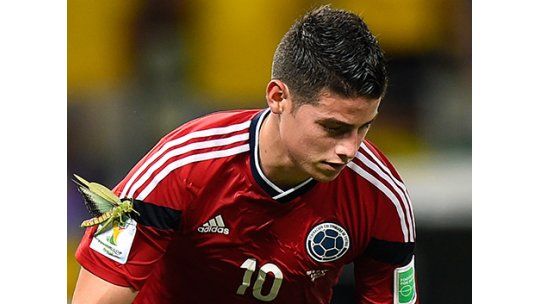 James Rodríguez marcó el penal y un enorme insecto festejó con él