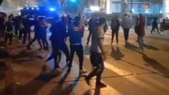 Captura de video. Incidentes durante los festejos de Nacional, en La Blanqueada.