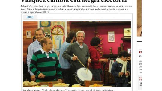 Tabaré Vázquez da un giro de cercanía en su campaña electoral