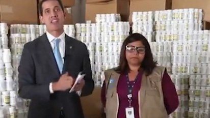 guaido entrego el primer cargamento de ayuda humanitaria en venezuela