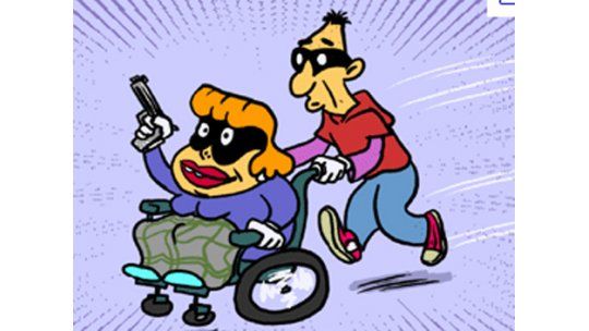 Hombre en silla de ruedas rapiñó a un taxista  y huyó corriendo