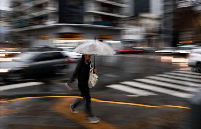 Foto: AFP. Tormenta en Buenos Aires.