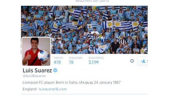 Luis Suárez cambió su foto de portada en Twitter
