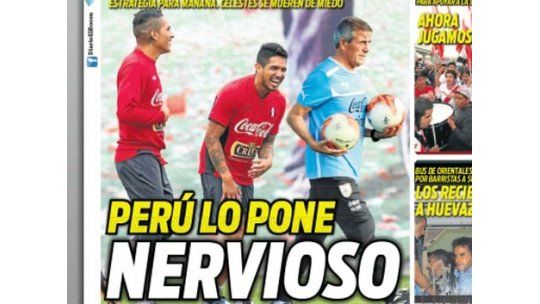 Perú pone nervioso al maestro Tabárez, según la prensa local
