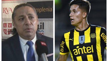 El empresario Pablo Bentancur y el jugador Brian Paul Rodríguez.&nbsp;