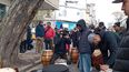 Lobo Núñez momentos antes de iniciar el cortejo fúnebre de Ruben Rada desde Isla de Flores. Foto: Lorena Nachajón, Subrayado.