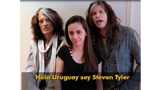 Aerosmith viene a Uruguay y lo anuncia en un video