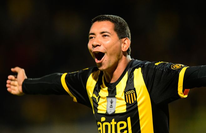 CRISTIAN PALACIOS PEÑAROL FESTEJO GOL