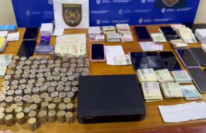 Imagen: Ministerio del Interior. Parte de lo incautado en allanamientos.