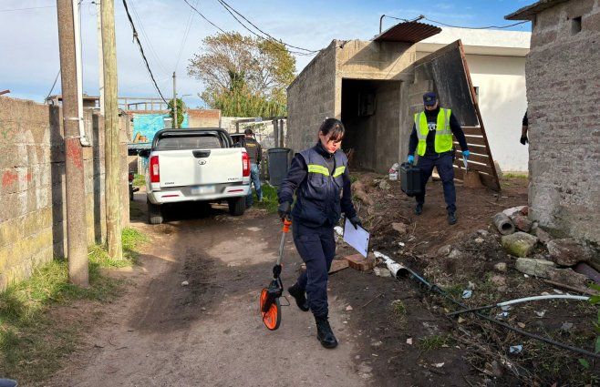 Foto: Mª. Eugenia Scognamiglio, Subrayado. Allanamiento en Santa Catalina este miércoles.