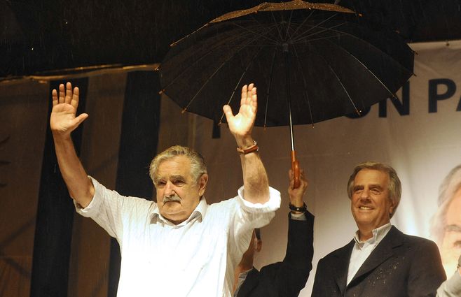 Mujica cuando fue electo presidente el 22 de noviembre en 2009. Foto: AFP