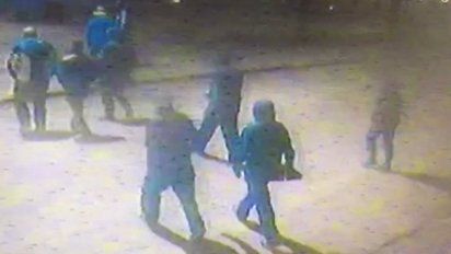 Foto: los hinchas de Nacional llegando a la plaza de Santa Lucía el 28 de setiembre de 2019.