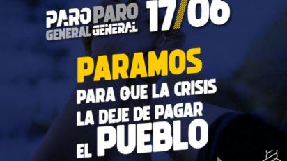 Afiche del PIT-CNT sobre el paro del día 17