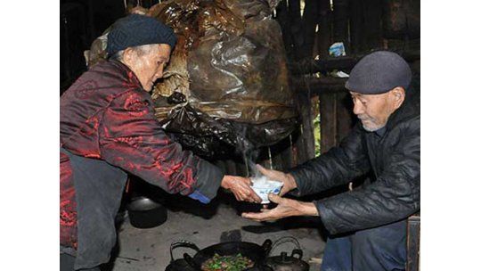 Más de una vida juntos: pareja china cumplió 90 años de casados