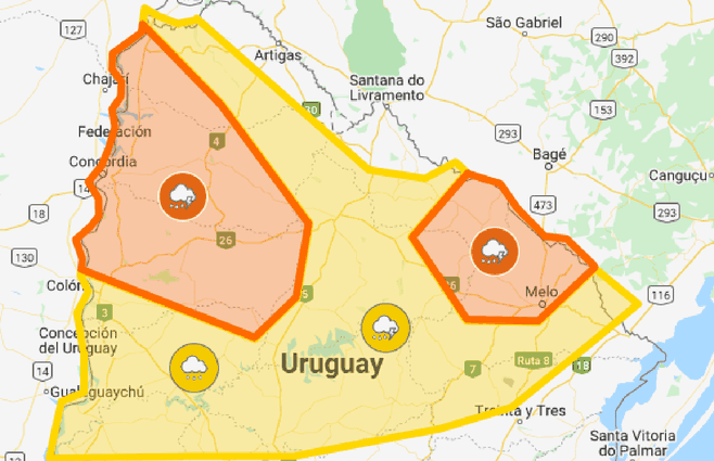 Rigen Alertas Naranjas Y Amarilla Por Tormentas Fuertes Y Lluvias