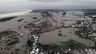 Foto: AFP. Temporal e inundaciones en Arauco, ciudad costera de Chile.