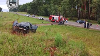 Foto: Policía Caminera. Accidente fatal en ruta 5, Rivera.