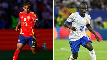 España y Francia por un lugar en la final de la Eurocopa. Foto: AFP