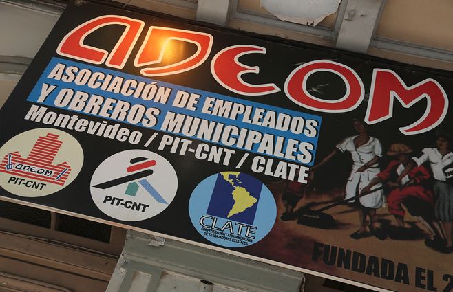 Paro de Adeom en Montevideo. Foto: FocoUy