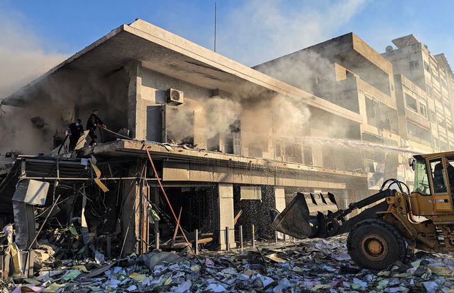 Líbano después del ataque. Foto: AFP