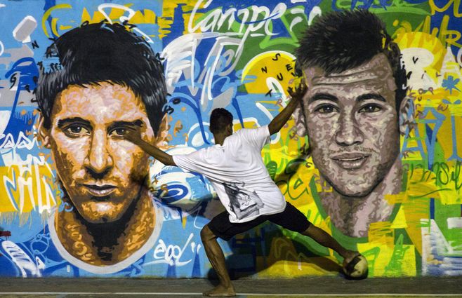 Mural pintado en la favela Morales Bastos de Río de Janeiro